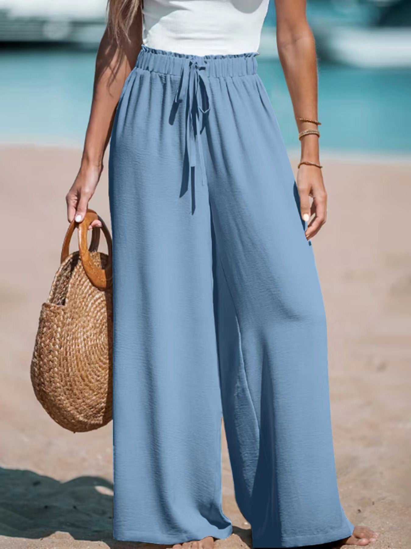 Pantalon Large Décontracté Femme