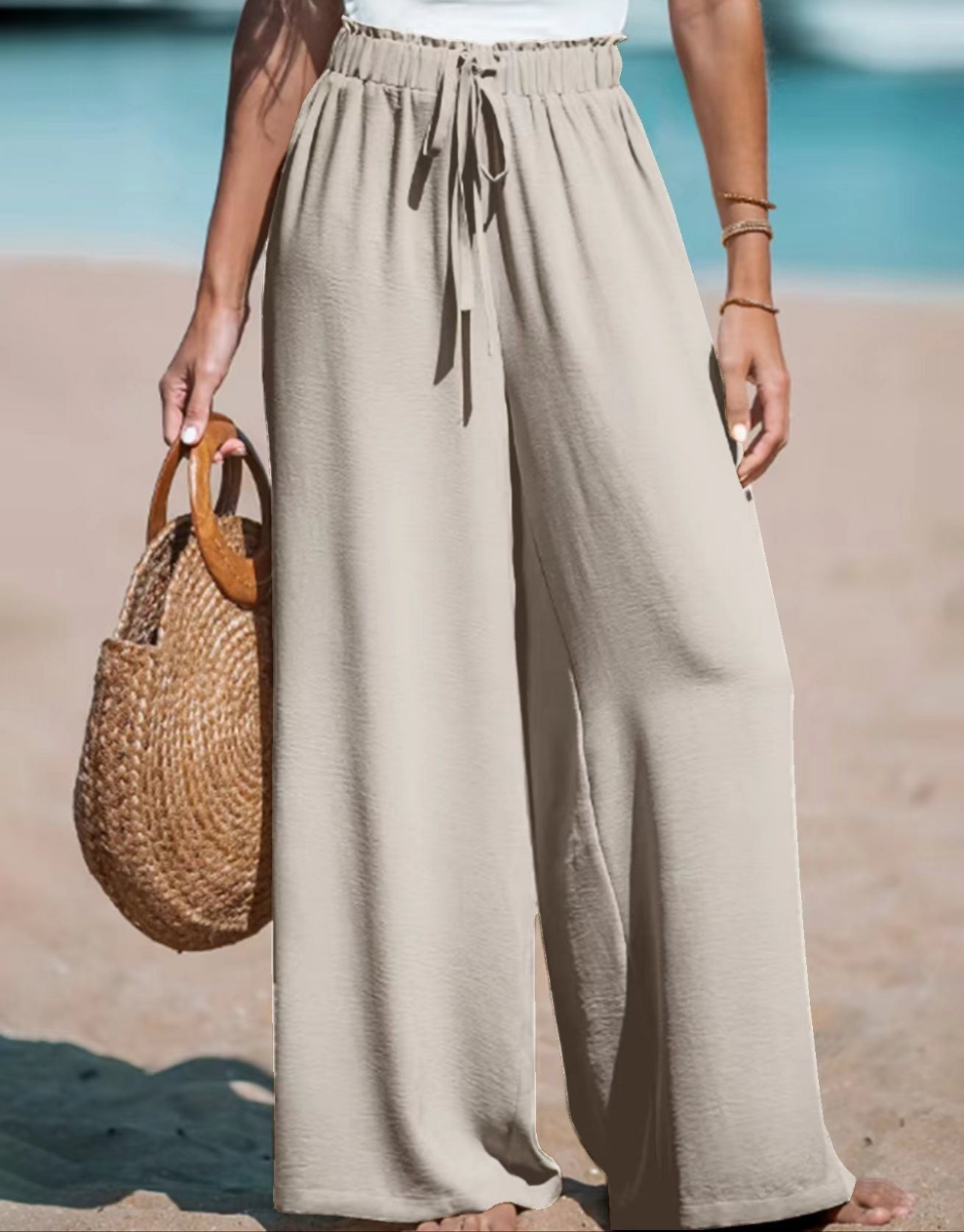 Pantalon Large Décontracté Femme